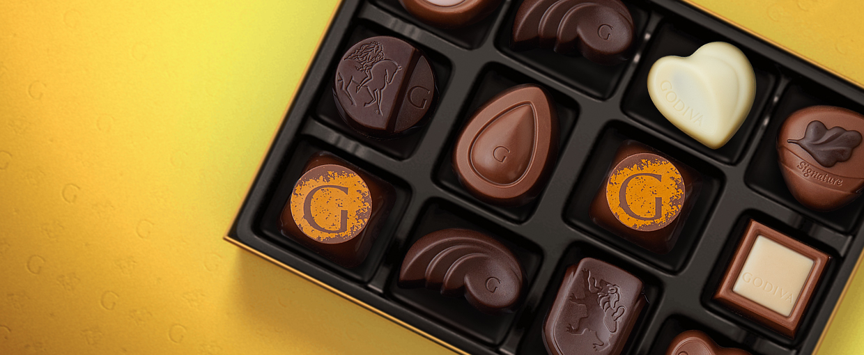 Godiva Gold chocolate box compositing